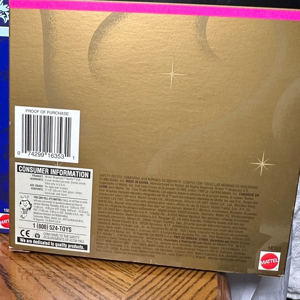 1996 Winter Rhapsody‎ Barbie Doll Special Edition by Mattel Exclusively Avon NIB